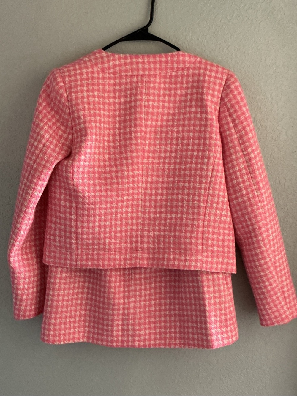 J. Crew Pink Houndstooth Blazer Jacket and Mini Skirt - Picture 2 of 6